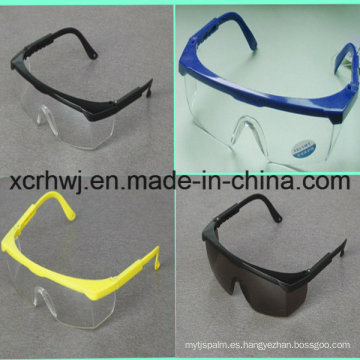 Lente transparente con gafas de seguridad de marco amarillo (HL-016), gafas de protección, gafas, gafas de seguridad Ce En166, gafas de seguridad de lente de PC